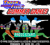 International Track & Field Summer Games title screen for GameBoy Color